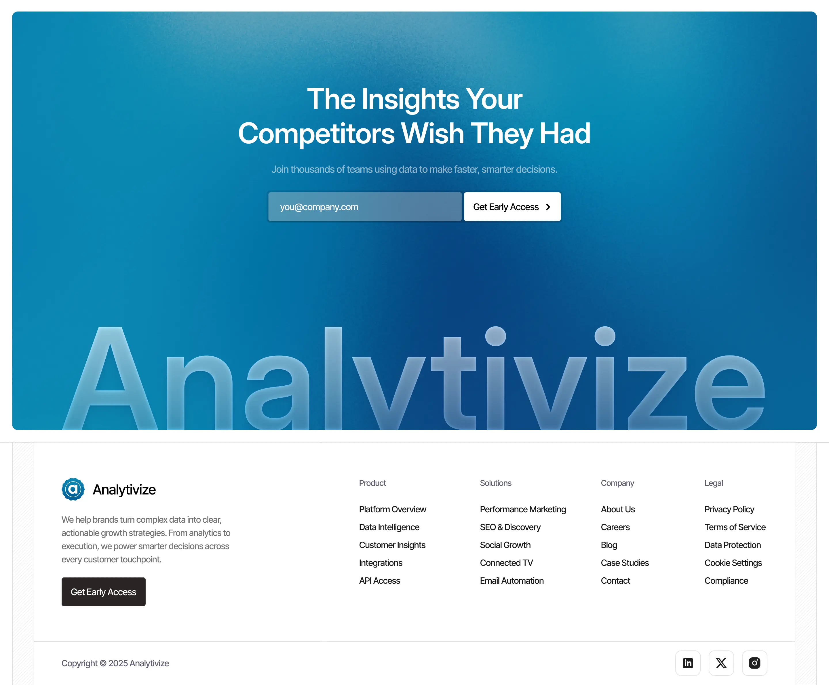 SaaS β Footer and Links Option 13